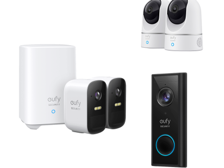 eufyCam 2C (2-Cam Kit) + Video Doorbell S220 Add-on + Indoor Cam E220 (2-Cam Kit) Online