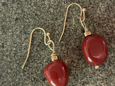 Garnet Jasper Drop Earrings For Cheap