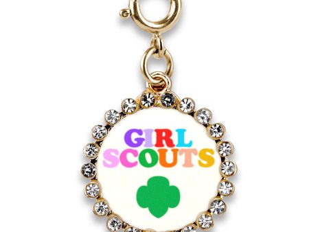 Gold Girl Scout Medallion Charm For Sale