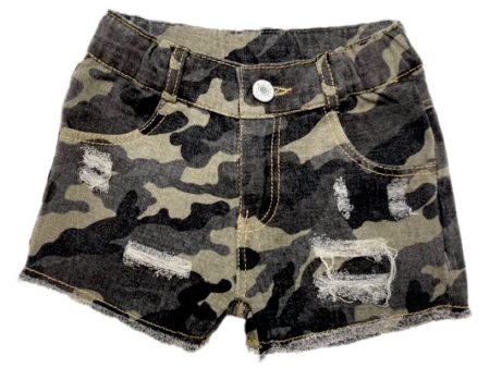 Camo Distressed Short Cheap