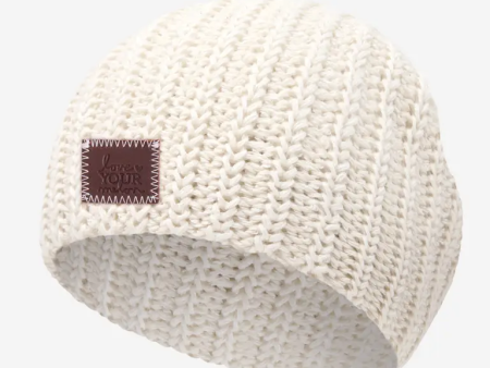 White Speckled Beanie For Sale