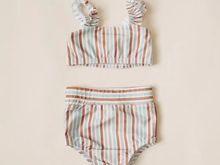 Strap Bandeau Bikini Set - Summer Stripes For Sale