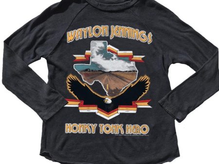 WAYLON JENNINGS VINTAGE RAGLAN TEE Discount