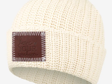 White Speckled Cuffed Beanie Supply