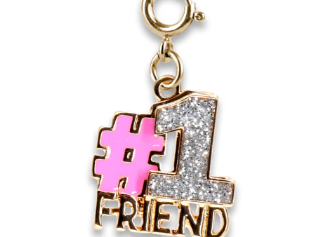 Gold Glitter #1 Friend Charm Hot on Sale