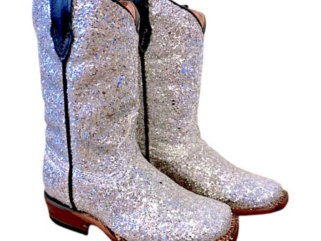 Tanner Mark Silver Sparkle Boots Online now