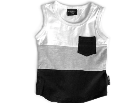 Block Pocket Tank - Black Fashion