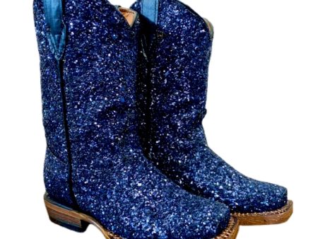 Tanner Mark Cobalt Sparkle Boots Online Hot Sale